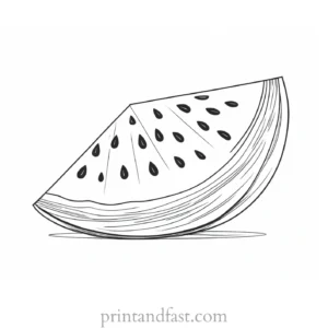 watermelon coloring page slice