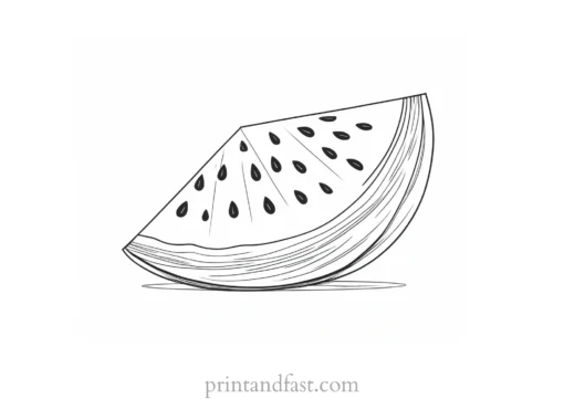 watermelon coloring page slice