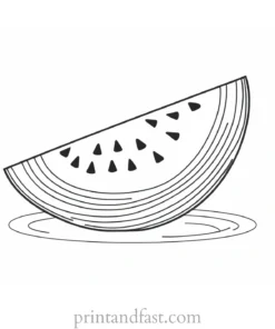 watermelon coloring page template