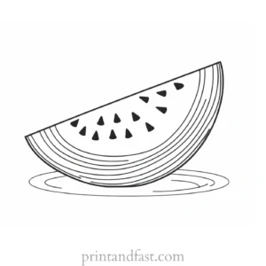 watermelon coloring page template