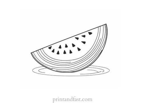 watermelon coloring page template