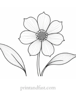 whimsical flower coloring page