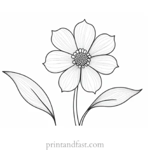 whimsical flower coloring page