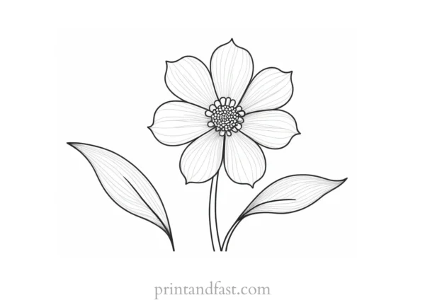 whimsical flower coloring page