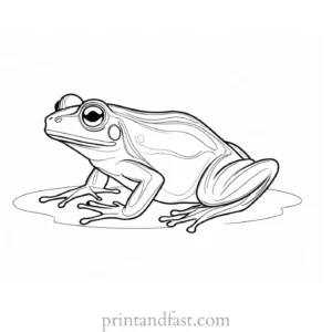 whimsical frog coloring page