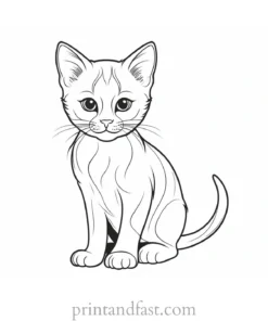 whimsical kitten coloring page