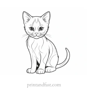 whimsical kitten coloring page