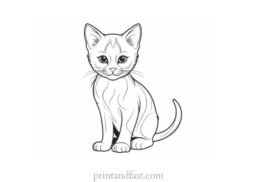 whimsical kitten coloring page