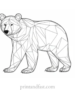 winter Bear Coloring Page