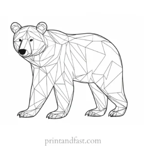 winter Bear Coloring Page