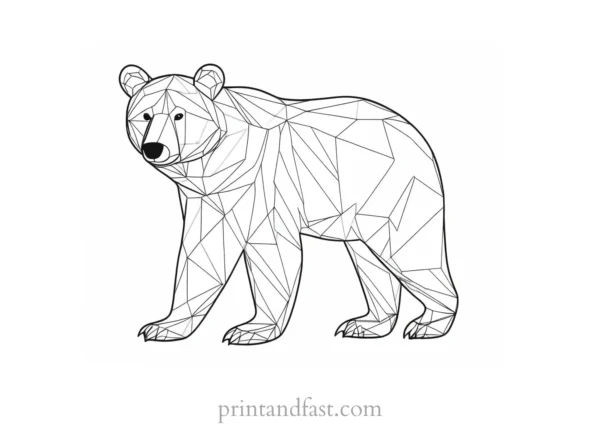 winter Bear Coloring Page