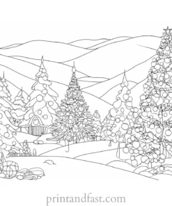 winter coloring page Christmas