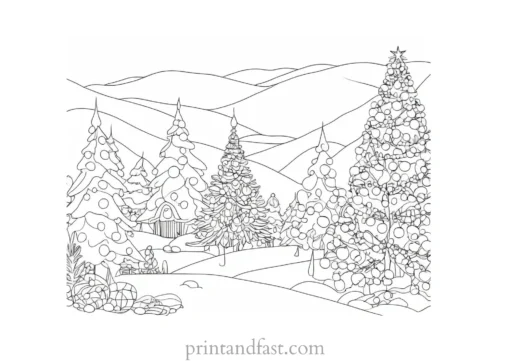 winter coloring page Christmas