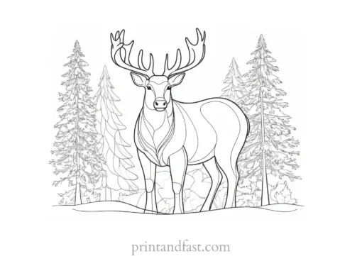 winter coloring page animals