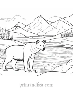 winter coloring page arctic