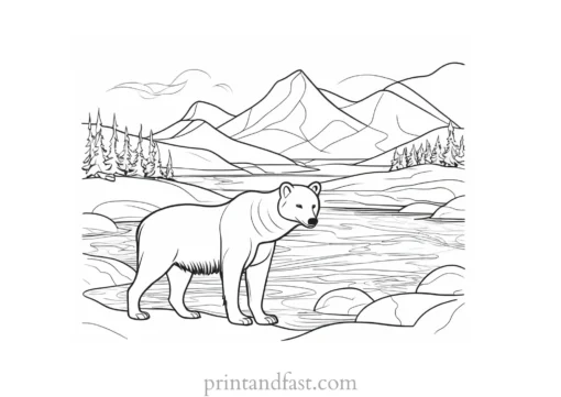 winter coloring page arctic