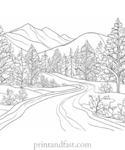 winter coloring page free