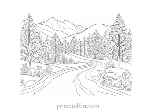 winter coloring page free