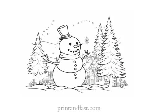 winter coloring page frosty