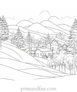 winter coloring page holiday