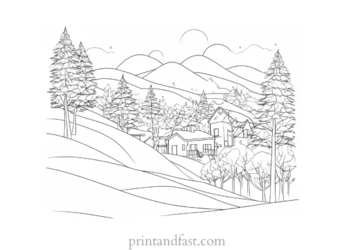 winter coloring page holiday