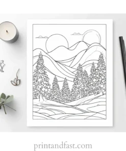 winter coloring page printable