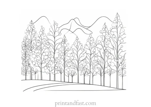 winter coloring page simple