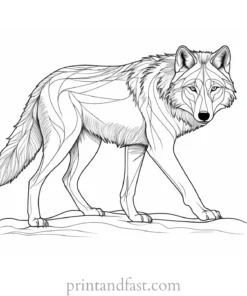 winter wolf coloring page