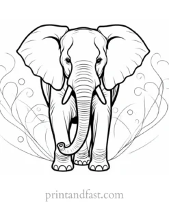 zen elephant coloring page