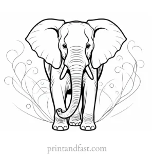 zen elephant coloring page