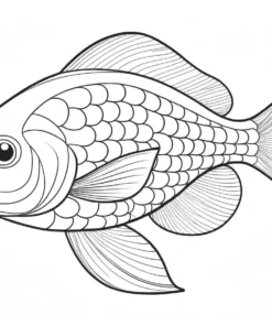 zen fish coloring page