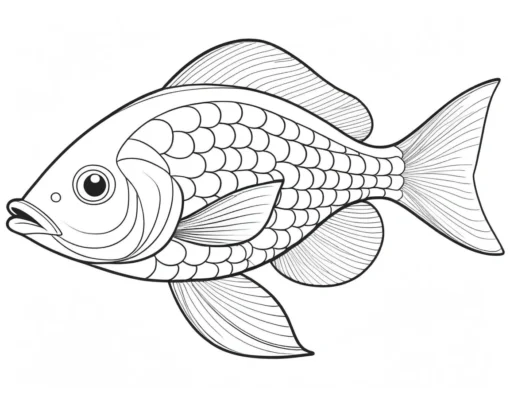 zen fish coloring page