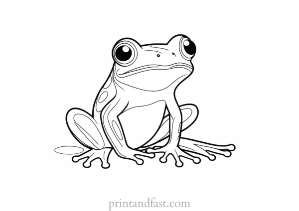 zen frog coloring page