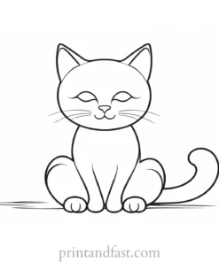 zen kitty coloring page