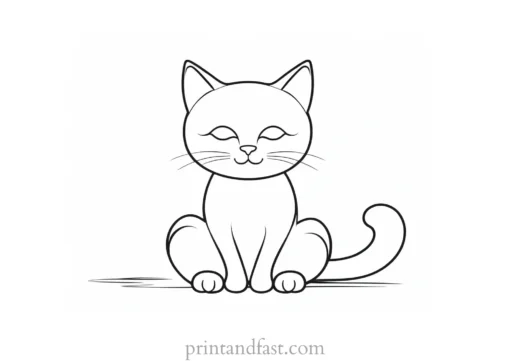 zen kitty coloring page