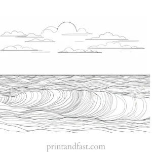 zen ocean coloring page