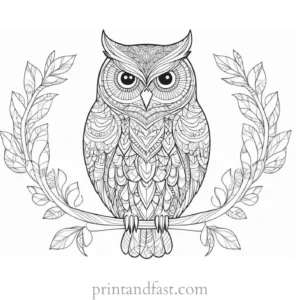 zentangle owl coloring page