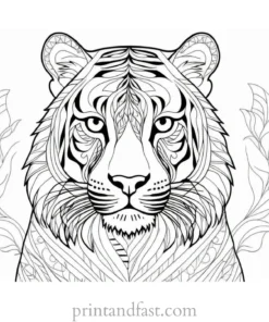 zentangle tiger coloring page