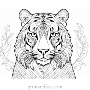 zentangle tiger coloring page