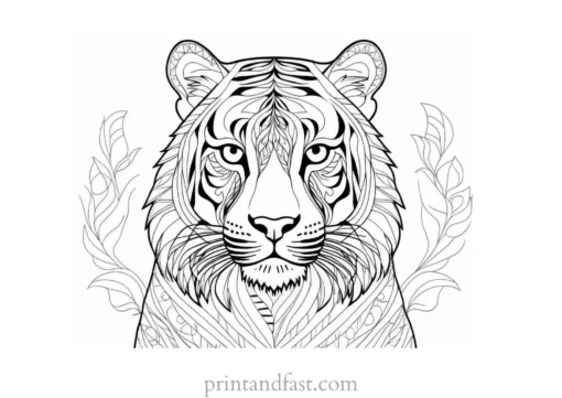 zentangle tiger coloring page