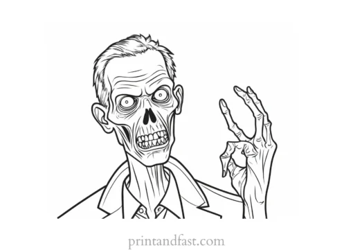 zombie coloring page Halloween