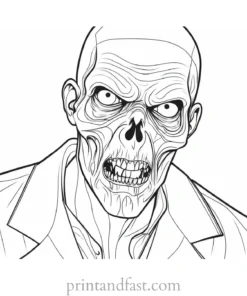 zombie coloring page PDF