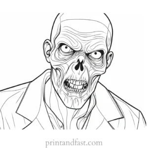 zombie coloring page PDF