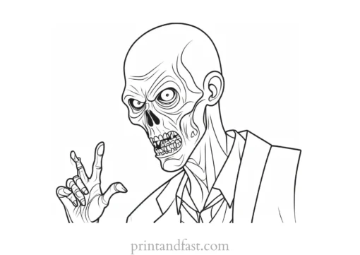 zombie coloring page activity