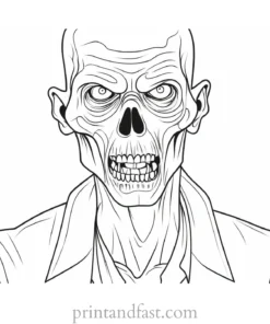 zombie coloring page for adults