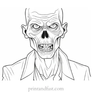 zombie coloring page for adults