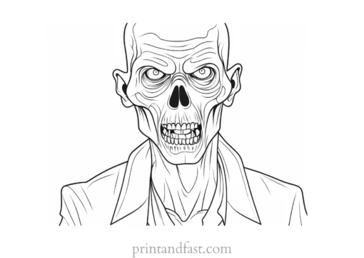 zombie coloring page for adults