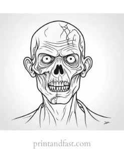 zombie coloring page for zombie fans