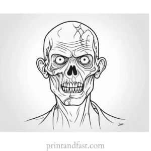 zombie coloring page for zombie fans