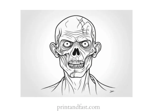 zombie coloring page for zombie fans